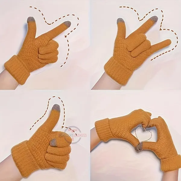 Pink_Unisex_Warm_Stretch_Knitted_Wool_Mittens_With_Touch_Screen_Capability