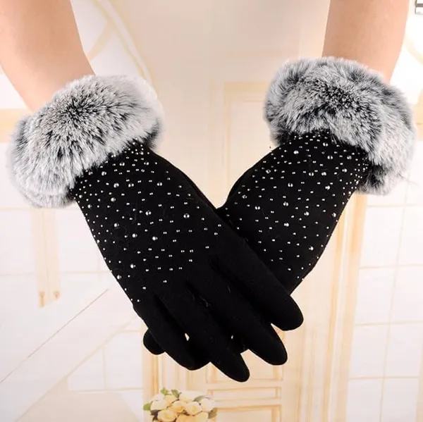 Black_Cold_Weather_Windproof_Covered_Finger_Faux_Fur_On_The_Inner_Gloves_For_Women