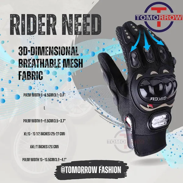 Black_Full_Finger_Pro-Biker_Racing_Gloves_For_Men_&_Women
