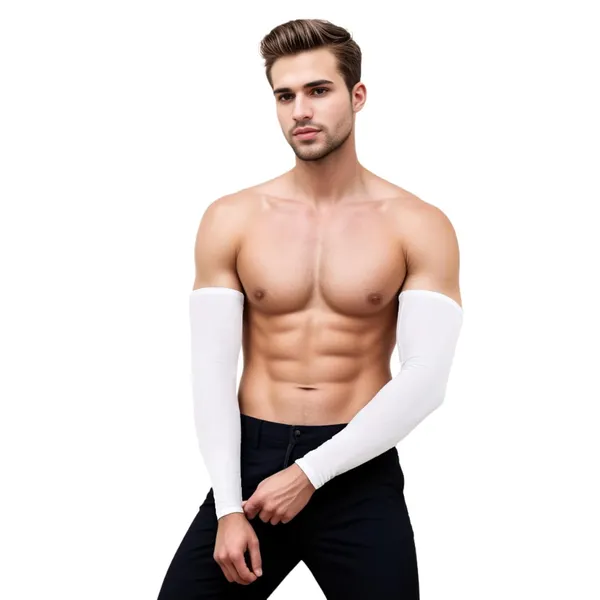 White_UV_Protection_Moisture-Wicking_Odor_Control_Quick-Drying_Stretchable_Sports_Sleeves