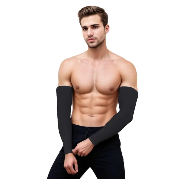 Black_UV_Protection_Moisture-Wicking_Odor_Control_Quick-Drying_Stretchable_Sports_Sleeves