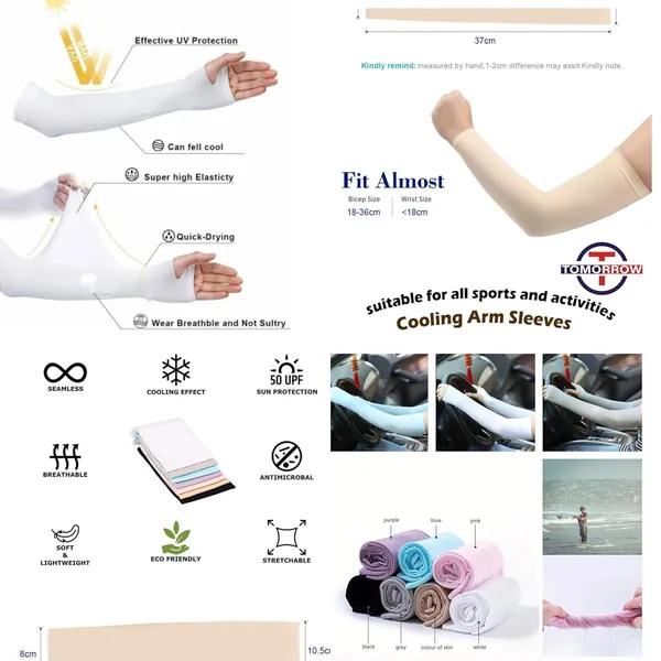 Black_Cotton_Bamboo_Blend_UV_Protection_Arm_Sleeves_For_Women