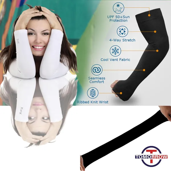 White_Cotton_Bamboo_Blend_UV_Protection_Arm_Sleeves_For_Women
