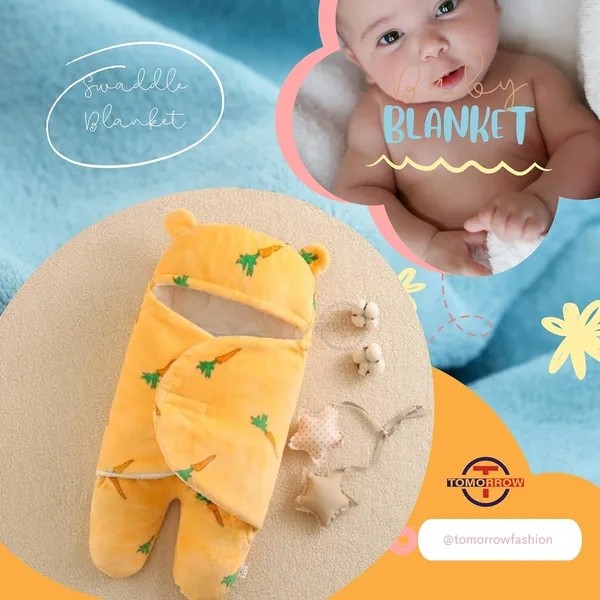 Carrot_Soft_Plush_Baby_Blanket_For_Newborns