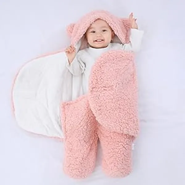 Pink_Bear_Plush_Receiving_Soft_Swaddles