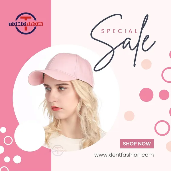 Pink_Plain_Adjustable_Baseball_Caps_For_Womens