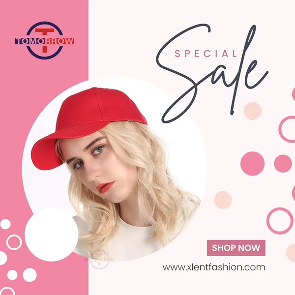 Red_Plain_Adjustable_Baseball_Caps_For_Womens