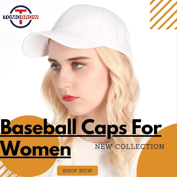 White_Plain_Adjustable_Baseball_Caps_For_Womens