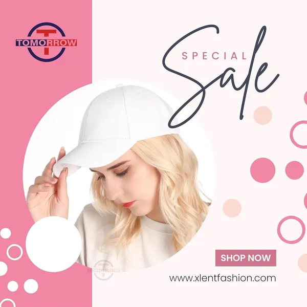 White_Plain_Adjustable_Baseball_Caps_For_Womens