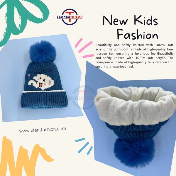 Blue_Kids_Winter_Slouch_Hat_With_Pom_Pom