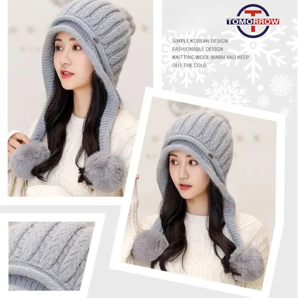 Grey_Ear_Protection_Winter_Beanie_For_Women