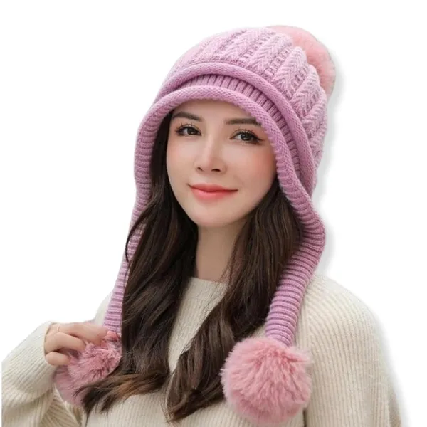 Pink_Winter_Ear_Protection_Hat_For_Women