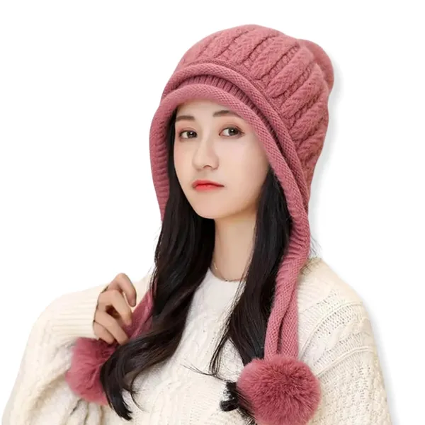 Rose_Pink_Ear_Protection_Winter_Beanie_For_Women