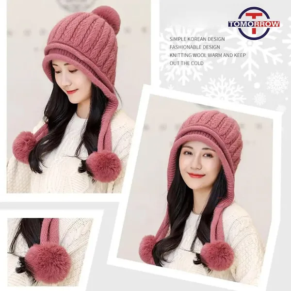 Rose_Pink_Ear_Protection_Winter_Beanie_For_Women