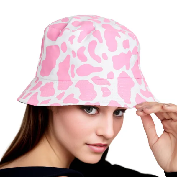 Pink_Cotton_Bucket_Fishermen_Beach_Cap