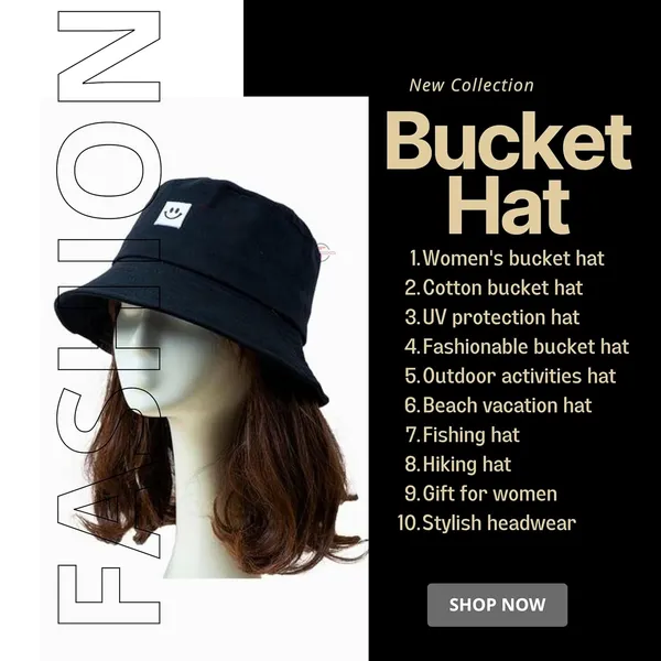 Black_Smiley_Bucket_Hat_For_Women_And_Men