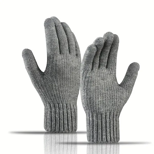 Grey_Touchscreen,_Knitted,_Elastic_Cuff,_Thermal,_Versatile_Winter_Gloves_For_Men_And_Women