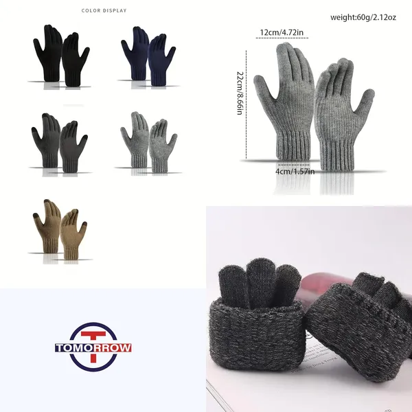 Navy_Touchscreen,_Knitted,_Elastic_Cuff,_Thermal,_Versatile_Winter_Gloves_For_Men_And_Women