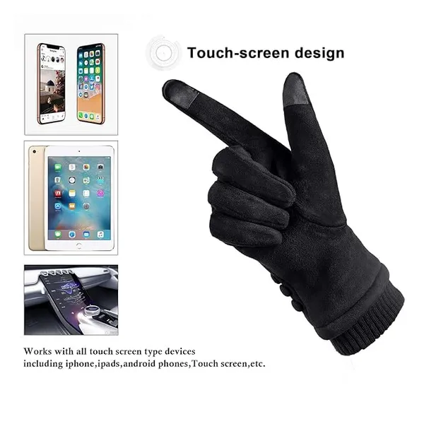 Black_Cold_Weather_Suede_Gloves_With_Plush_Lining,_Touchscreen_Technology,_And_Elegant_Three-Button_Design_For_Women