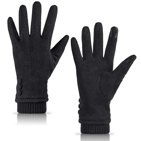 Black_Cold_Weather_Suede_Gloves_With_Plush_Lining,_Touchscreen_Technology,_And_Elegant_Three-Button_Design_For_Women