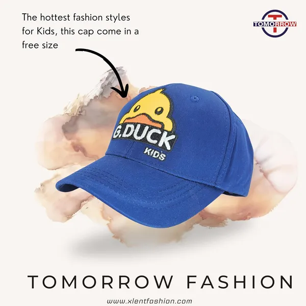 Blue_Duck_Embroidered_Baseball_Cap_For_For_Boys_And_Girls