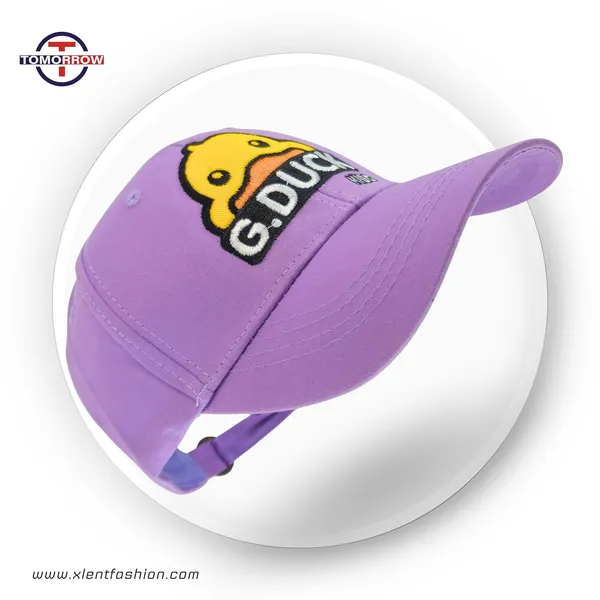 Violet_Duck_Embroidered_Baseball_Cap_For_For_Boys_And_Girls