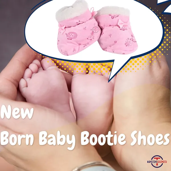 Pink_Ankle_Length,_Inner_Fleece,_Knot_Closure_Baby_Bootie_Shoes