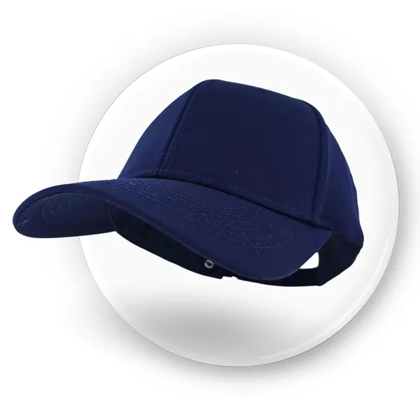 Navy_Adjustable_Baseball_Cap_|_Unisex_Cotton_Snapback_Trucker_Hat_With_Sun_Protection