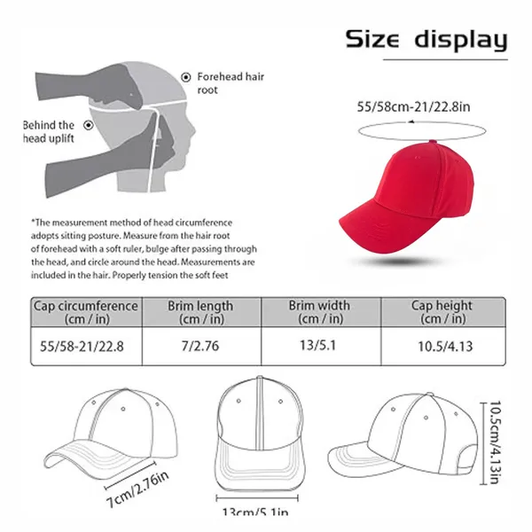 Red_Adjustable_Baseball_Cap_|_Unisex_Cotton_Snapback_Trucker_Hat_With_Sun_Protection