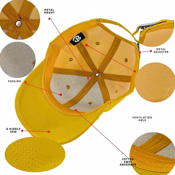 Yellow_Adjustable_Baseball_Cap_|_Unisex_Cotton_Snapback_Trucker_Hat_With_Sun_Protection