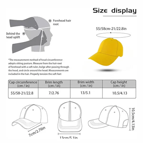 Yellow_Adjustable_Baseball_Cap_|_Unisex_Cotton_Snapback_Trucker_Hat_With_Sun_Protection