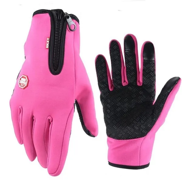 Rose_Pink_Touchscreen_Full_Finger_Motorcycle_Gloves_For_Men_And_Women
