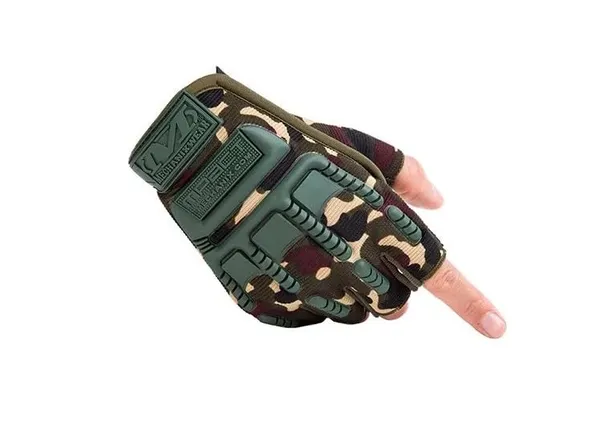 Black_Hard_Shell_Knuckle_Protection_Comfortable_Half_Finger_Design_Style_With_Rubber_Non-Slip_Grip_Durable_Padding_Biker_Gloves_For_Men_And_Women