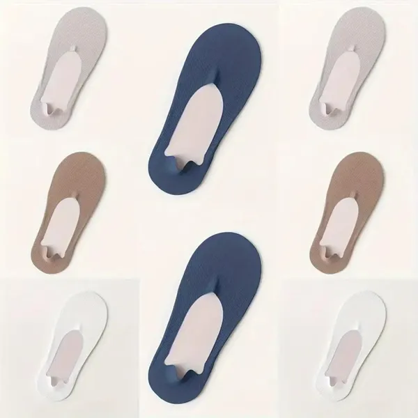 Grey_Ice_Silk_Invisible_Socks_For_Men_&_Women_(Pack_Of_2)