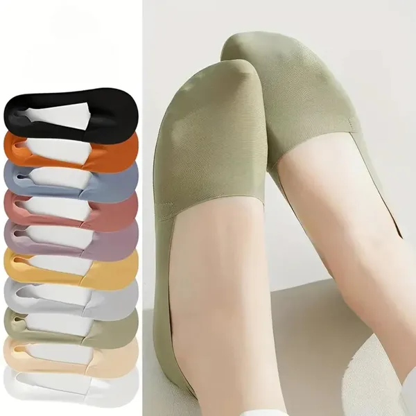 Green_Ice_Silk_Invisible_Premium_No_Show_Socks_For_Unisex_(Pack_Of_2)