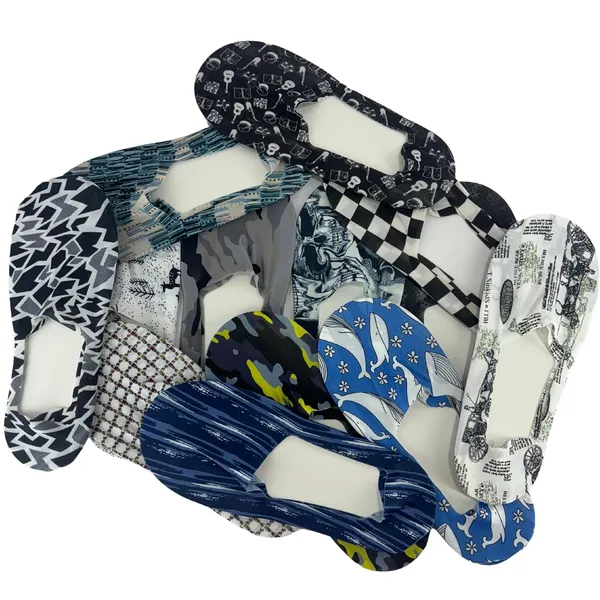 Multicolor_Invisible_&_Stylish_Patterned_No-Show_Socks_For_Men_And_Women_(Pack_Of_2)