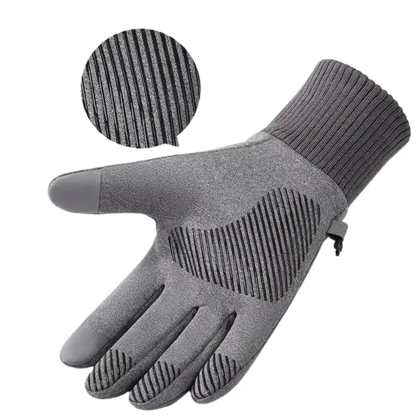 Silver_Insulated_Riding_Touch_Screen_Gloves_For_Men_&_Women