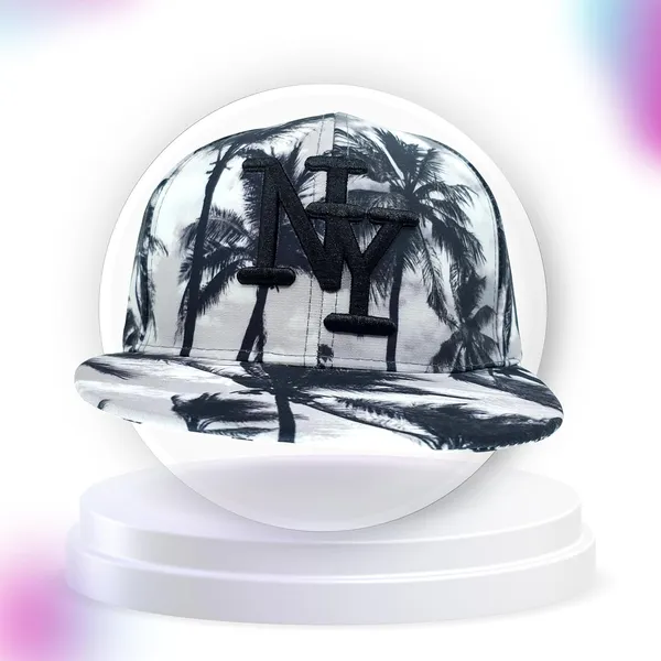 Black_3D_Logo_Patterned_Fashion_Designer_Cap_For_Men_&_Women