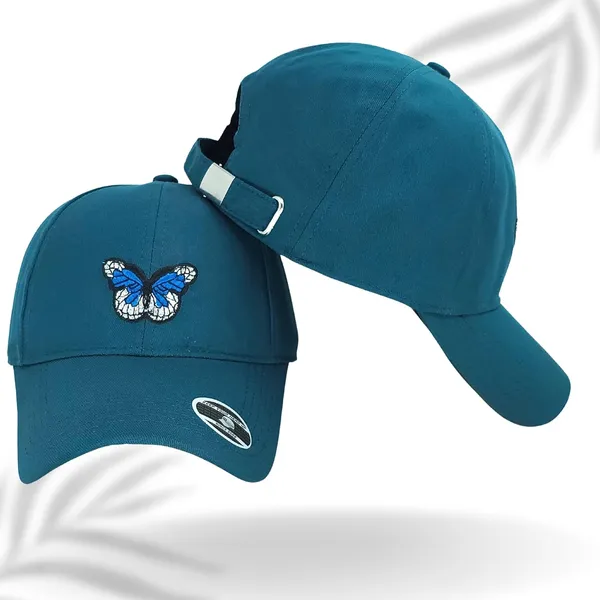 Blue_Butterfly_Embroidered_Baseball_Cap_For_Men_Women