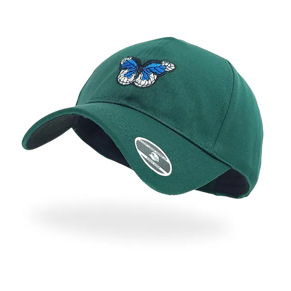 Green_Butterfly_Embroidered_Baseball_Cap_For_Men_Women