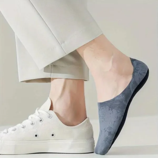 White_&_Blue_Anti-Skid_Cotton_No_Show_Socks_For_Men_&_Women