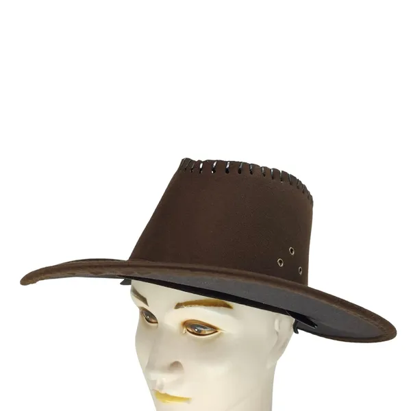 Dark_Brown_Stylish_Party_Velvet_Cowboy_Hat_For_Men