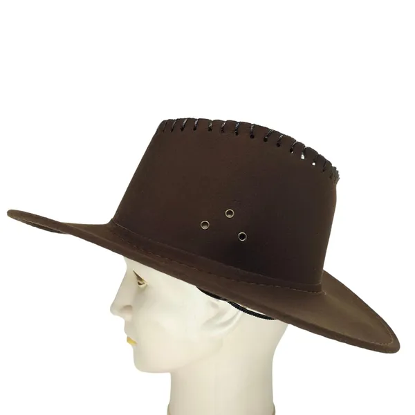 Dark_Brown_Stylish_Party_Velvet_Cowboy_Hat_For_Men