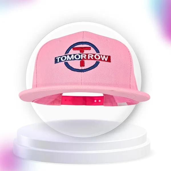 Pink_Adjustable_Classic_Flat_Brim_Hip-Hop_Classic_Snapback_Cap_For_Men