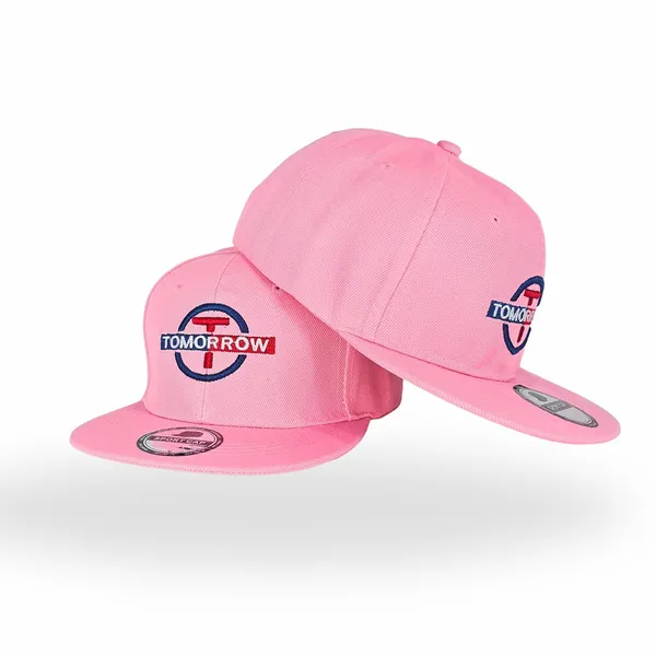 Pink_Adjustable_Classic_Flat_Brim_Hip-Hop_Classic_Snapback_Cap_For_Men