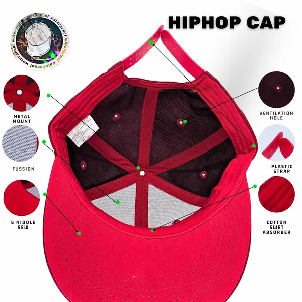 Red_Classic_Flat_Brim_Hip-Hop_Adjustable_Snapback_Cap