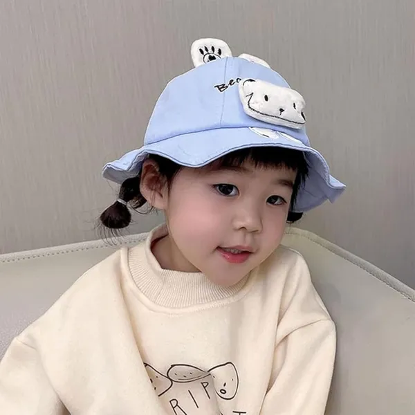Sky_Blue_UV_Sun_Protection_Cartoon_Character_Bucket_Hats_For_Kids