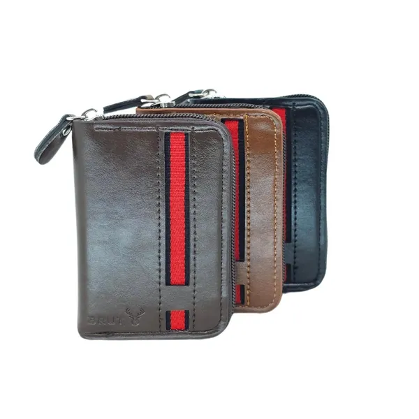 Brown_Pu_Leather_9_Slot_Slim_Rfid_Blocking_Wallet_With_Zipper_Closure