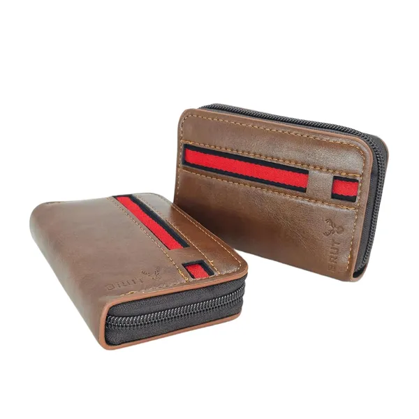 Coffee_Pu_Leather_9_Slot_Slim_Rfid_Blocking_Wallet_With_Zipper_Closure