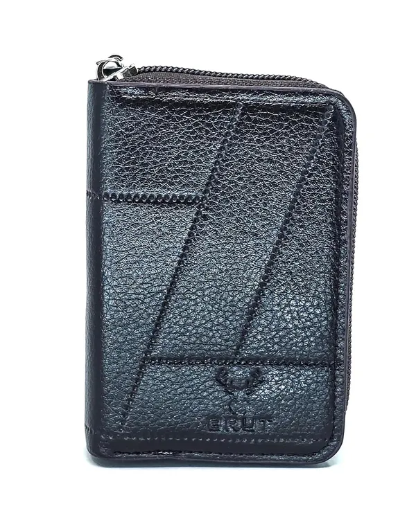 Dark_Chocolate_Pu_Leather_9_Slot_Slim_Rfid_Blocking_Wallet_With_Zipper_Closure